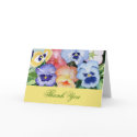 Thank You Card Watercolor Pansies II