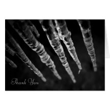 Thank You Card - Winter Icicles