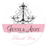 Thank You Chandelier Names Wedding Favour Stickers