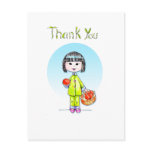 Thank You China Girl Postcard