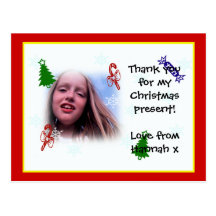 Thank you Christmas postcard