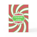Thank you Christmas Retro Vintage Green Red White