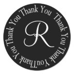 Thank You Circle Letter "R" stickers