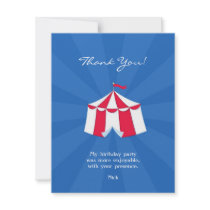Thank You Circus / Carnival Flat Card Custom Invites