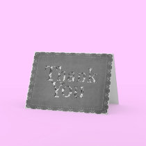 Thank You Classic Scalloped (Dark Grey) cards