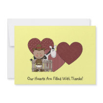 Thank You Cowboy & Pony Baby Gift Card - Western Announcement