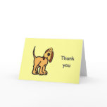 Thank you dog cartoon card
