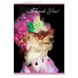 Thank You Dog in glasses greeting card