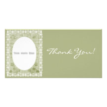 Thank You Flowers Lace Photo Card Template