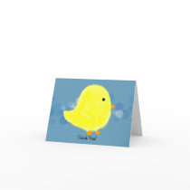 Thank You Fluffy Baby Chick Card