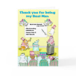 thank you for being my  best man cards