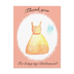 Thank you For Being my Bridesmaid postcards