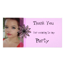 Thank You for coming to my Party Photo Card