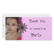 Thank You for coming to my Party Photo Card