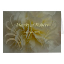Thank You for Gifts, Cream Floral Swirls Greeting  Greeting Card