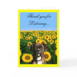 Thank You for Listening boxer greeting card