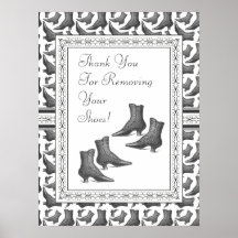 Thank You for Removing Your Shoes Sign Print