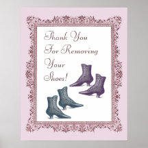 Thank You for Removing Your Shoes - Vintage Print