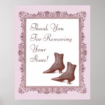 Thank You for Removing Your Shoes - Vintage Poster