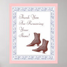 Thank You for Removing Your Shoes - Vintage Print