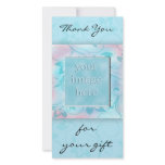 Thank you for the gift -blue photo card template