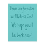 Thank you for visiting our Multiples... postcards