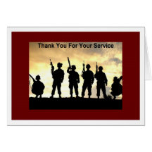 thank you for your service card