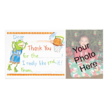 Thank You Froggy Customized Photo Card