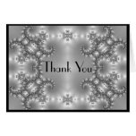 Thank you Glittery  Silver  Black Card