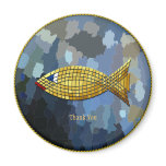 "Thank You" Gold Fish Tile Design magnets