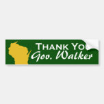 Thank You Governor Scott Walker of Wisconsin Bumper Stickers