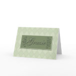 Thank You - Green, Italian Card