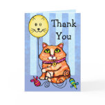Thank You Greeting Card For Cat Lovers