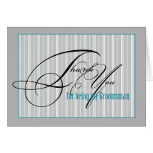 thank you groomsman greeting card