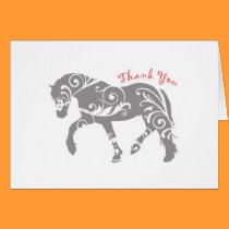Thank you Horse Swirls cards