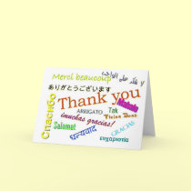 Thank you in Many Different Languages Card cards