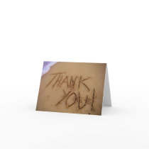 Thank You in sand