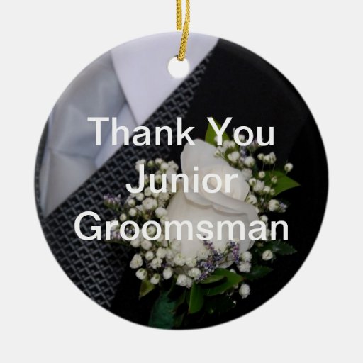 thank you junior groomsman double sided ceramic round thank you junior groomsman double sided ceramic round