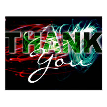 Thank You Light-Paint Photo Postcard