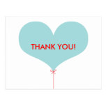 Thank You Love Balloon Post Card