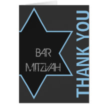 Thank you Modern Bar Mitzvah Cards