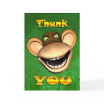 Thank you monkey face, happy jolly card