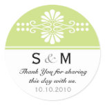 Thank You Monogram Wedding Favour Labels stickers