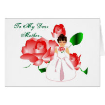"Thank You Mother From Daughter" Wedding Day Card