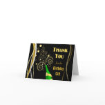 Thank You Note Cards - Festive Black and Gold