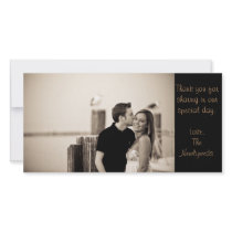 Thank you note photo card
