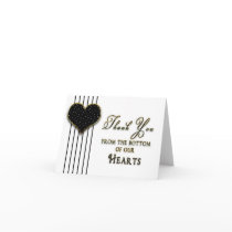 THANK YOU NOTECARDS - BLACK/GOLD HEART