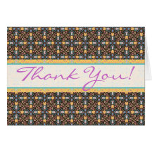 Thank You Notes Elegant Renaissance Pattern Greeting Card