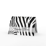 Thank You on the wild side, zebra - Customisable cards