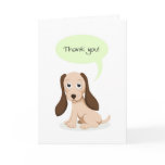 Thank you pet sitter card - Cute cartoon puppy dog